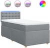 vidaXL Boxspringbett mit Matratze Hellgrau 90x200 cm Stoff 3288877 Bild 2