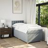 vidaXL Boxspringbett mit Matratze Hellgrau 90x200 cm Stoff 3288877 Bild 4