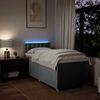 vidaXL Boxspringbett mit Matratze Hellgrau 90x200 cm Stoff 3288877 Bild 5