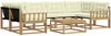 vidaXL Outdoor-Sofagarnitur 7 pcs Weiß und Creme 79 x 79 x 37 cm 3388464 Bild 2