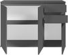 Sideboard >Brest< 3 Türen, 2 Schübe, in anthrazit - 119x84x35cm (BxHxT) Bild 5