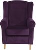 Ohrensessel Karlen Bezug Samtvelours Buche natur / purple 22043 Bild 2