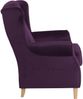 Ohrensessel Karlen Bezug Samtvelours Buche natur / purple 22043 Bild 3