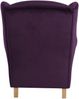 Ohrensessel Karlen Bezug Samtvelours Buche natur / purple 22043 Bild 4