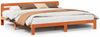 vidaXL Massivholzbett ohne Matratze Wachsbraun 180x200 Kiefernholz 855560 Bild 2