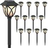 vidaXL Außen Solarlichter mit Erdnagel 12 pcs Warmes Weiß 42 cm PP 42042713 Bild 2