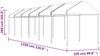 vidaXL Pavillon mit Dach Weiß 13,38x2,28x2,69 m Polyethylen 3155506 Bild 5