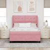 vidaXL Boxspringbett mit Kopfteil Rosa 200 x 140 cm Samt 3340933 Bild 3