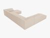 Micadoni Panorama-Ecksofa Ruby 7-Sitzer Links Strukturierter Stoff Ottawa Beige Bild 4