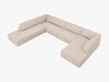 Micadoni Panorama-Ecksofa Ruby 7-Sitzer Links Strukturierter Stoff Ottawa Beige Bild 3