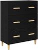 vidaXL Sideboard Schwarz Eichen-Optik 69,5 x 34 x 90 cm Holzwerkstoff 880636 Bild 2