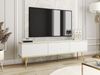 TV Lowboard Orenate MDF 175 mit Füße (Farbe: Weiß / Weiß + Gold) Bild 2