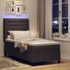 vidaXL LED Boxspringbett mit Matratze Dunkelbraun 90 x 190 cm Stoff 3343416 Bild 5