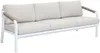 Vente-unique - LUREYA Gartensitzgruppe Metall BeigeWeiß - B 81 cm x H 69 cm x L 204 cm Bild 3
