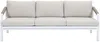 Vente-unique - LUREYA Gartensitzgruppe Metall BeigeWeiß - B 81 cm x H 69 cm x L 204 cm Bild 4