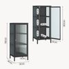 Vitrinenschrank Vinterhavn 100x40x40 cm Stahl Schwarz [en. casa] Bild 2