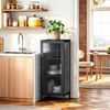 Vitrinenschrank Vinterhavn 100x40x40 cm Stahl Schwarz [en. casa] Bild 4