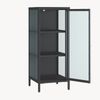 Vitrinenschrank Vinterhavn 100x40x40 cm Stahl Schwarz [en. casa] Bild 5