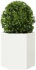 vidaXL Garten-Pflanzgefäße 2 Stück Weiß Sechseckig 46x40x45 Stahl 851111 Bild 5