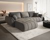 Ecksofa Schlafsofa MISATO Stoff Wind Dunkelgrau Ottomane Links Bild 4