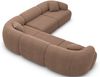 Couch Monteluna L Form in Samtstoff - Strukturstoff - braun Bild 4
