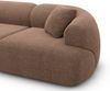 Couch Monteluna L Form in Samtstoff - Strukturstoff - braun Bild 5