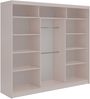 Schwebetürenschrank VERONA mit großer Spiegelfront, moderner Kleiderschrank, Breite 240 cm - Kaschmir, inkl. Innenausstattung Bild 4