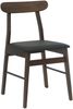 vidaXL Esszimmerstuhl 2 pcs Dunkelbraun und Schwarz Massives Gummiholz 42020484 Bild 4
