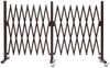 Mendler Absperrgitter HWC-B34, Zaun Scherengitter Trenngitter, Alu ausziehbar Laufrollen braun ~ Höhe 109cm, Breite 60-530cm Bild 4