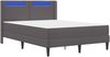 vidaXL Bettgestell mit Matratze Grau 160 x 200 cm Kunstleder 3414915 Bild 5