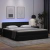vidaXL Bett mit Stauraum und LED Schwarz 180 x 200 cm Kunstleder 3371041 Bild 5