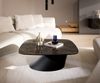Couchtisch Edge Boot 90x90 cm Keramik Emperador Extra Lucidato Dunkelbraun Conis Metall Schwarz Bild 2