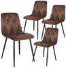 B&D home 4-Fußstuhl VICKA (Set, 4 St), Polsterstuhl aus Samt für Esszimmer und Küche Bild 2