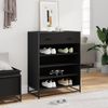 vidaXL Schuhschrank Schwarz 75x38x97,5 cm Holzwerkstoff Metall 3300875 Bild 3