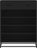 vidaXL Schuhschrank Schwarz 75x38x97,5 cm Holzwerkstoff Metall 3300875 Bild 4