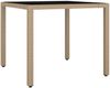 vidaXL Gartentisch mit Glasplatte Beige Poly Rattan & Hartglas 319550 Bild 2