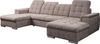 WERK2 Wohnlandschaft Napoli zeitlos, elegant, bequem, Breite 330cm, U-Form, verstellbare Kopfteile, mit Schlaffunktion und Bettkasten Bild 4