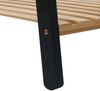 Bambus Pflanzenregal HWC-Q32, Blumentreppe Pflanzentreppe Badregal, Stange 2 Ablagen 130x70x44cm ~ natur-schwarz Bild 5
