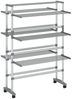 vidaXL Wäscheständer mit Rollen 89x64x129 cm Aluminium 154603 Bild 2
