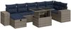 vidaXL 8-tlg. Garten-Sofagarnitur mit Kissen Braun Poly Rattan Akazie 3327951 Bild 2