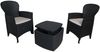 Dmora Outdoor-Lounge-Set Anny, Gartengarnitur mit 2 Sesseln und 1 Containertisch, Sitzecke in Rattan-Optik, 100 % Made in Italy, Anthrazit Bild 4