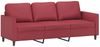vidaXL 3-Sitzer-Sofa Weinrot 180 cm Kunstleder 359341 Bild 2
