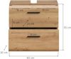 Waschbeckenunterschrank >Ice< in artisan oak - 60x54x60cm (BxHxT) Bild 4