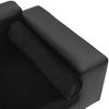 vidaXL Hundesofa, Plüsch und Kunstleder, Schwarz, 31 x 43 x 81 cm Bild 5