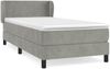 Einzelbett, Polsterbett mit Matratze Samt Hellgrau 100x200 cm Bild 2