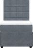 vidaXL Boxspringbett mit Matratze Dunkelgrau 100x200 cm Samt 3292263 Bild 4