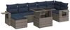 vidaXL 8-tlg. Garten-Sofagarnitur mit Kissen Grau Poly Rattan Akazie 3326522 Bild 2