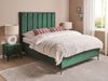 Schlafzimmer Set Samtstoff SEZANNE, ohne Matratze, 140x200 cm Dunkelgrün Bild 3