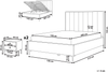 Schlafzimmer Set Samtstoff SEZANNE, ohne Matratze, 140x200 cm Dunkelgrün Bild 2