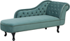 Beliani 'Nimes' Chaiselongue, Mintgrün, Samt, 79 x 65 x 169 cm, Rechts Bild 4